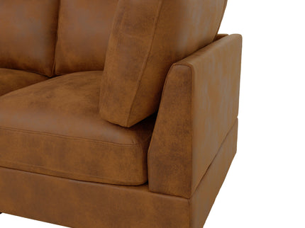 Modular Upholstered Sectional, Medium Firm Seat Cushion, Custom Configuration - Brown