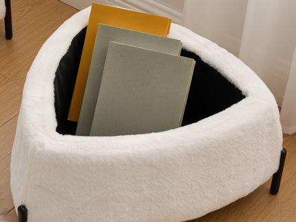 Upholstered Storage Ottoman Set With Reversible Lid