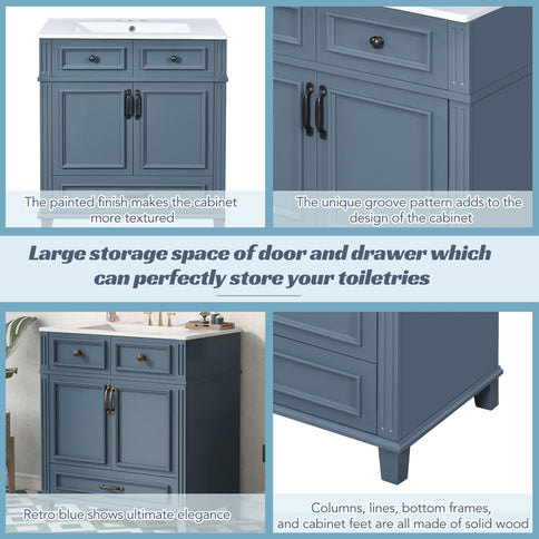 Bathroom Vanity With Sink, Storage Cabinet