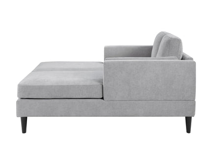Chaise Lounge Sofa Bed With Dual Layer Armrests For Living Room