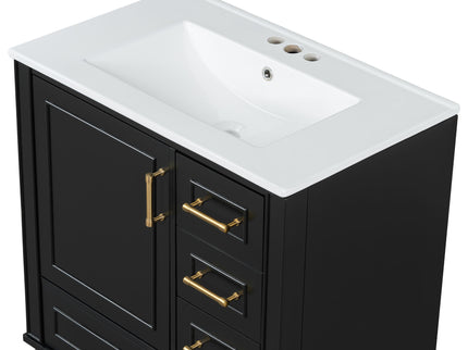 Traditional Bathroom Vanity Set With Soft Close Doors