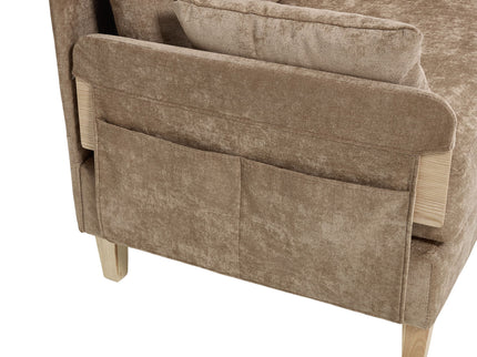 Mid Century Modern Foldable Sofa Bed, 3 In 1 Convertible Sleeper With 3 Pillows