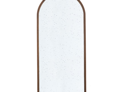 Hand Carved Rose Antique Mirror Frame, Large Arch Mirror Wall Decor For Living Room, Bathroom, Entryway - Brown