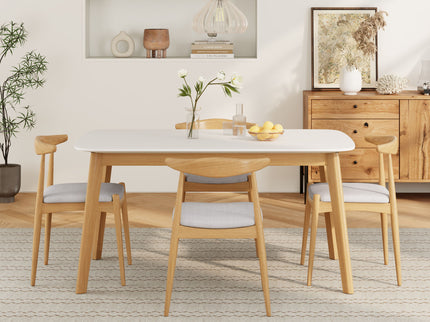 5 Piece Dining Set With Upholstered Chairs