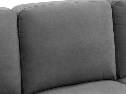U - Shape Sectional With Legs, Pillow Top Arms - Dark Gray