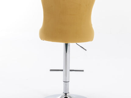 Swivel Barstools Adjusatble Seat Height From 25-33", Modern Upholstered Base Bar Stools With Backs Comfortable Tufted For Home Pub And Kitchen Island (Set of 2)