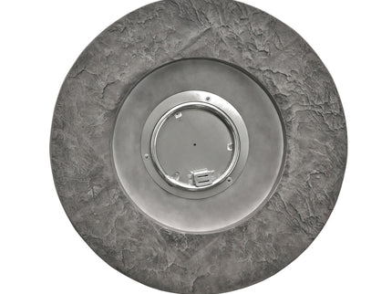 Transitional Outdoor 32" Round Propane Fire Pit Table, Lightweight Concrete Construction - Stone Gray