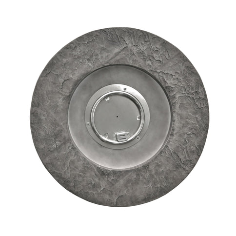 Transitional Outdoor 32" Round Propane Fire Pit Table, Lightweight Concrete Construction - Stone Gray