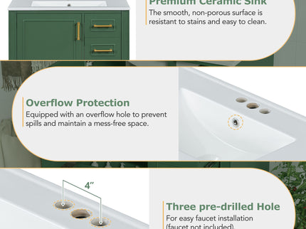 Traditional Bathroom Vanity Set With Soft Close Doors