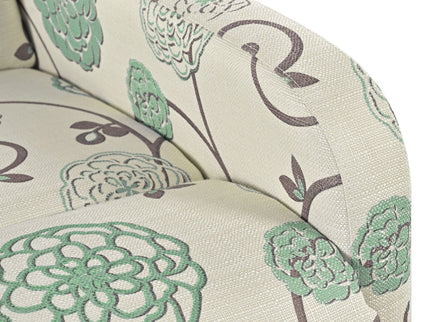 Modern Manual Recliner, Home Theater Chair With Adjustable Backrest For Living Room - Beige / Blue