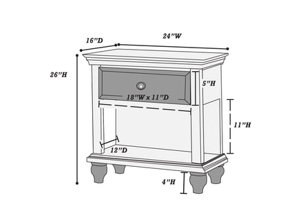 3 Piece Bedroom Set With 2 Nightstands