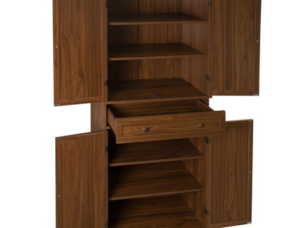 4 Door Storage Cabinet With 1 Drawer, With 4 Adjustable Inner Shelves