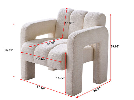 31.10" Boucle Upholstered Accent Chair