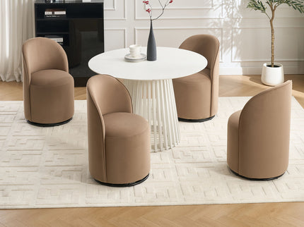 360 Degree Swivel Armless Dining Barrel Chair
