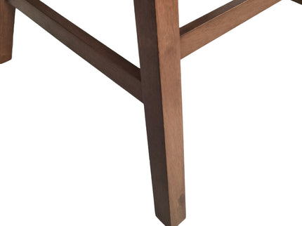 Mid Century Modern Counter Stool With V Shape Frame And Upholstered Seating