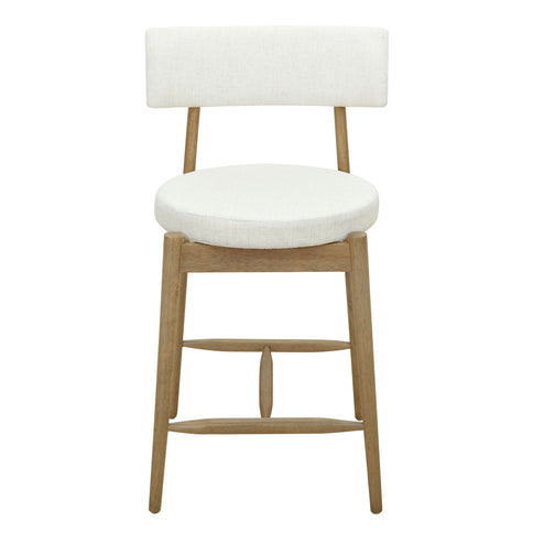 Mid Century Modern Counter Stools, Fabric Upholstered Chairs