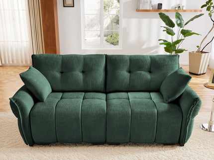 Modern Sofa & Pillows, Textured Cover, High Rebound Cushions