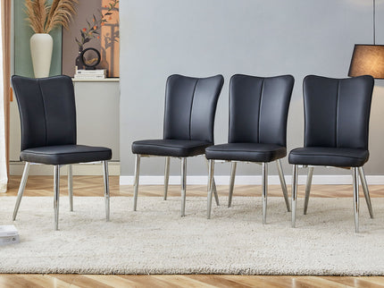 Modern Minimalist Dining Chairs With Metal Legs