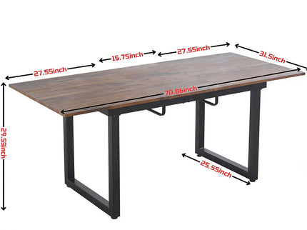 Square Extendable Dining Table With Metal Legs