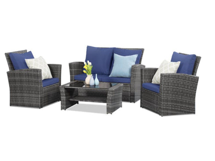 Modern Patio Set With Table And Cushions