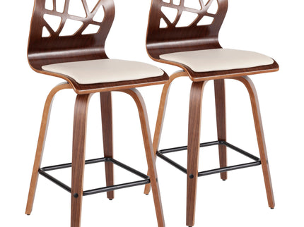 Folia - Mid Century Modern Counter Stool (Set of 2)