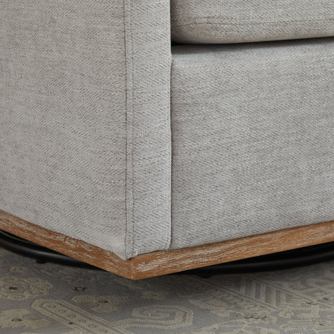 Square Upholstered Swivel Accent Chair