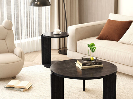 Round Coffee & End Table Set