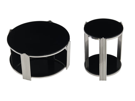 Round Table With Double Layer Storage