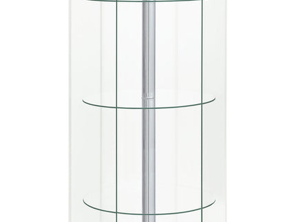 Tenley - 4 Shelf Curio Cabinet With Hexagonal Design
