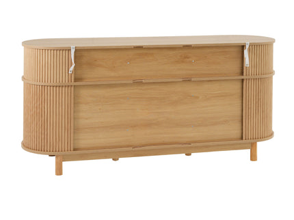 Fluted Sideboard Buffet Cabinet With Sliding Doors And Adjustable Shelves