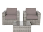 Dark Gray / 3 Pc. 2 Chair, Table