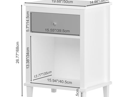 Nightstand With 1 Drawer 1 Shelf