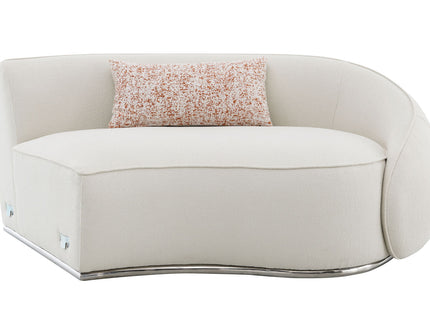 Sahara - Boucle Sectional Sofa With 3 Pillows - Beige