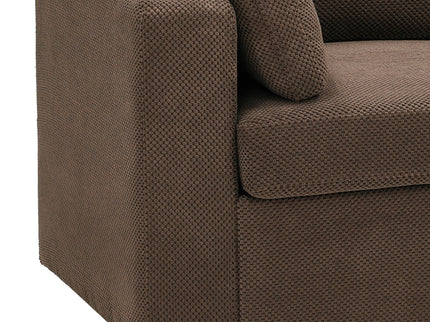 Convertible L - Shaped Sectional Sofa Bed With Storage Chaise, Cup Holders
