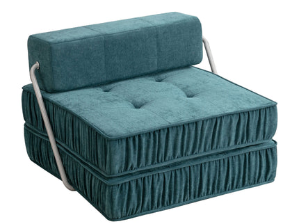 Folding Sofa With Removable Back Cushion, Convertible Futon Sleeper Chair