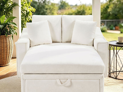 Modern Chaise Sofa With Hidden Storage For Living Room