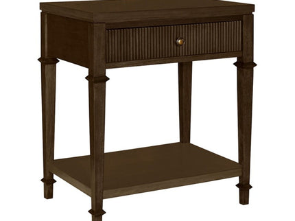 Kenna - Nightstand With Storage - Dark Coffee