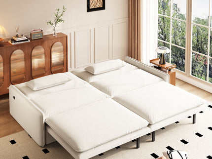4 Seat Convertible Sleeper Sofa Bed, Modern With Storage