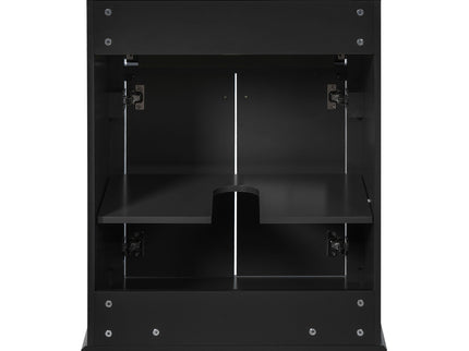 Bathroom Vanity With Integrated Sink, 2 Door Cabinet With Tip Out Drawer, Rectangular Design