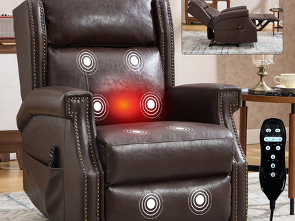 Manual Recliner Chair  With Heavy Duty Motion Mechanism, 8 Vibrating Nodes And 3 Massage Modes For Living Room