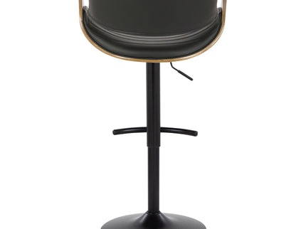 Symphony - Mid Century Modern Adjustable Barstool With Swivel With Rounded T Footrest (Set of 2)
