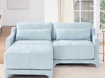 Stylish Sofa With Ottoman And Lumbar Pillows, Ergonomic Design