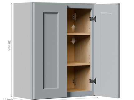 Shaker Wall Cabinet With Soft-Close Doors, Adjustable Shelves