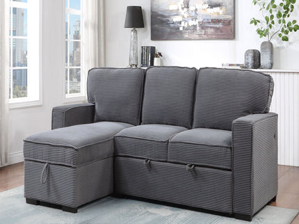Territory - Pull Out Sofa Bed With Design - Dark Gray