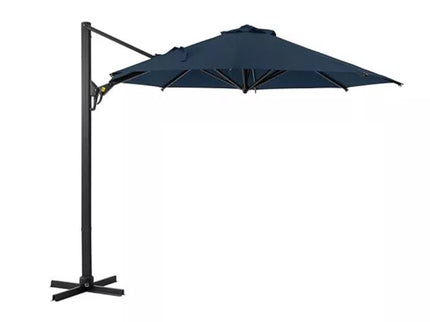 Round Cantilever Patio Umbrella With 360 Rotation & Infinite Tilt Adjustment