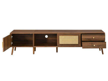 TV Stand With Storage Cabinets - Natural