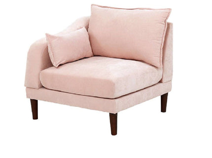 Modular L-Sectional Set With Ottomans - Pink
