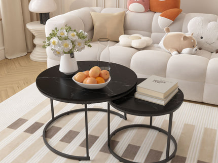 Round Nesting Coffee Table (Set of 2)