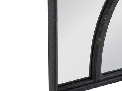 Rectangular Wooden Wall Mirror With Antique Frame, Vertical Or Horizontal Home Decor For Living Room (Set of 2)