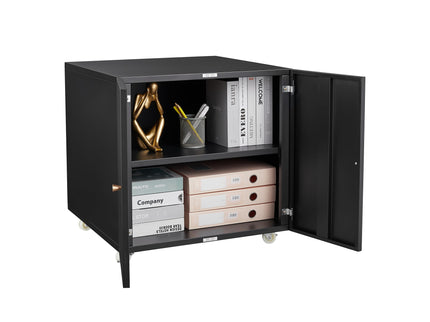 Office Furniture Copier Cabinet 2 Door Steel Copier Stand Mobile Pedestal File Printer Stand